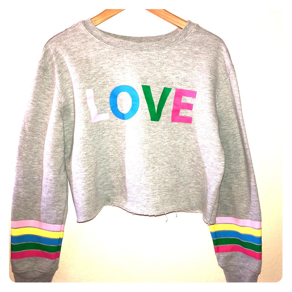 Cropped LOVE sweatshirt